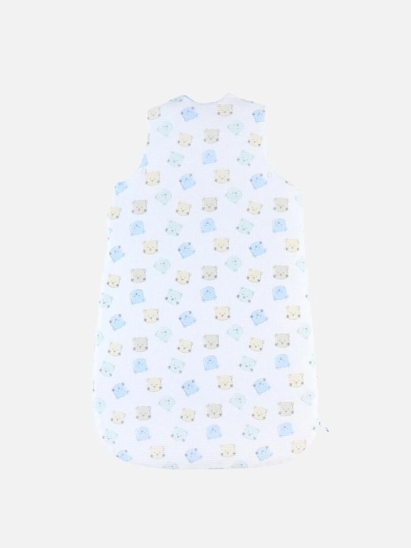 Gigoteuse 70cm en jersey BIO  écru/bleu clair   Bleu