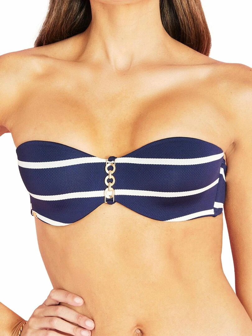 Haut maillot de bain bandeau Ipanema Bleu marine