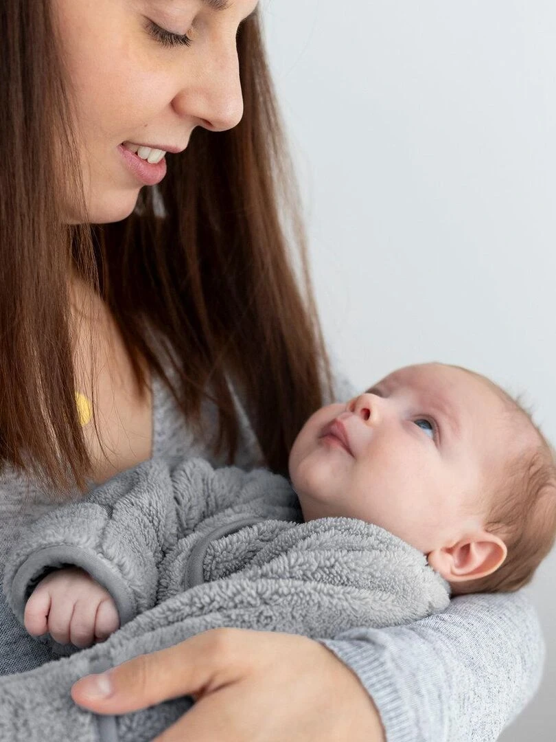 Bemini Gigoteuse avec moufles Softy et jersey Gris