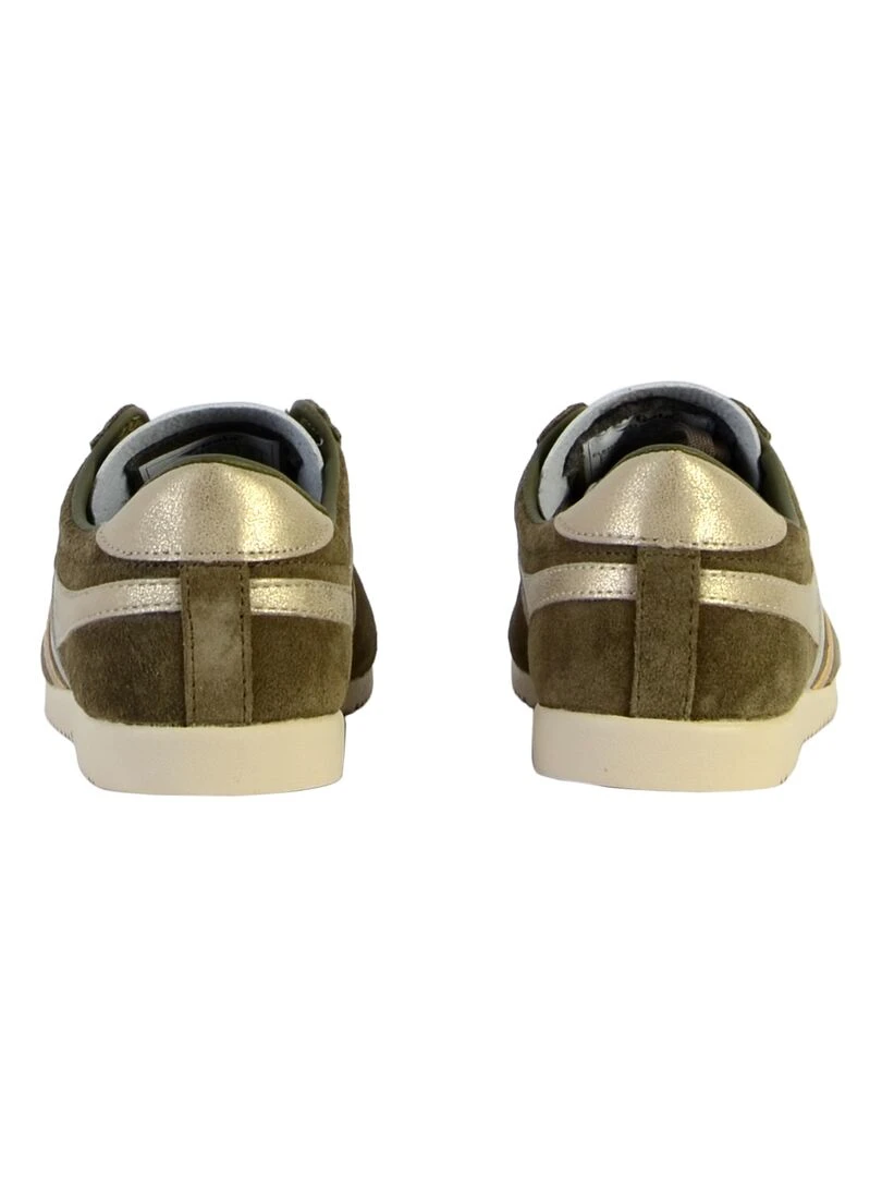 Basket Cuir Gola Bullet Mirror Trident   Vert