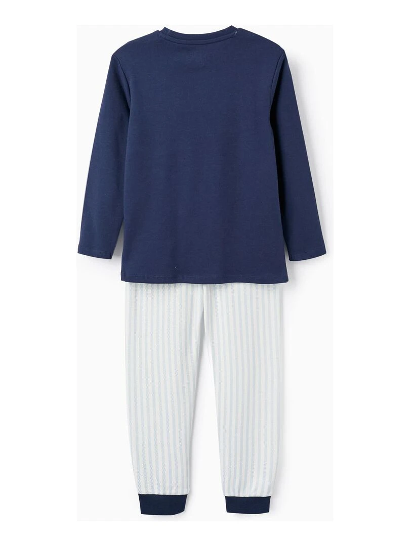 Pyjama en coton pour garçon manches longues ESSENTIALS LINE Bleu foncé
