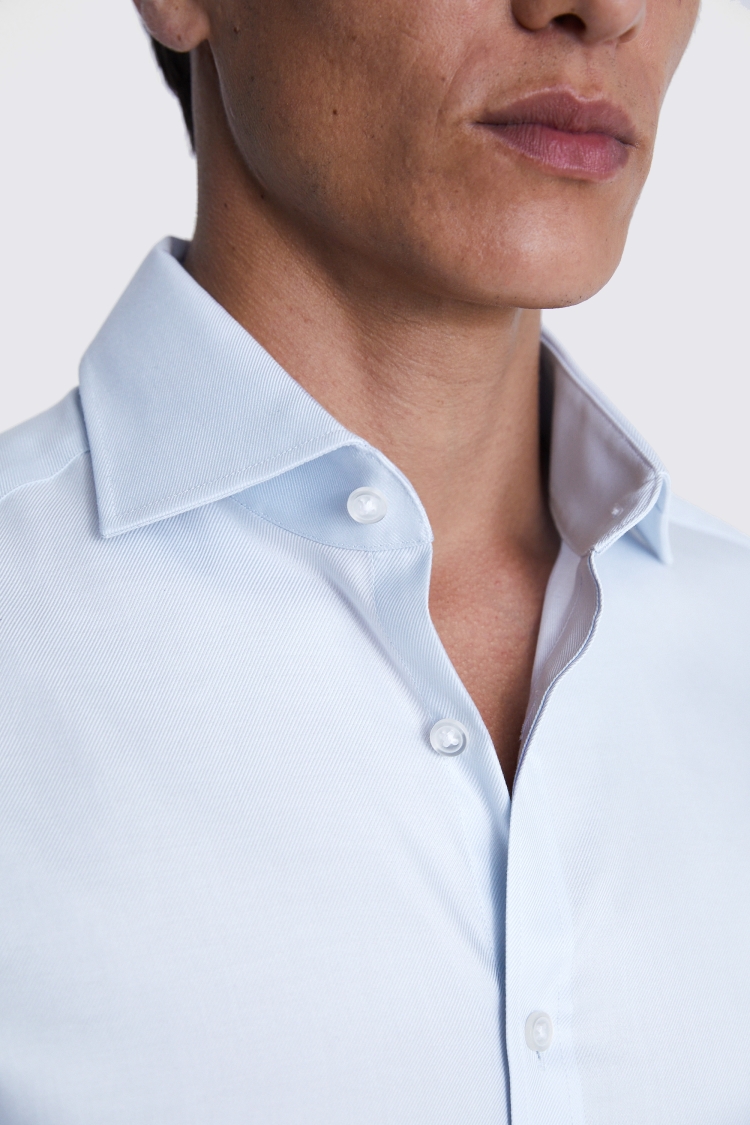 Slim Fit Light Blue Twill Shirt Buy Online at Moss