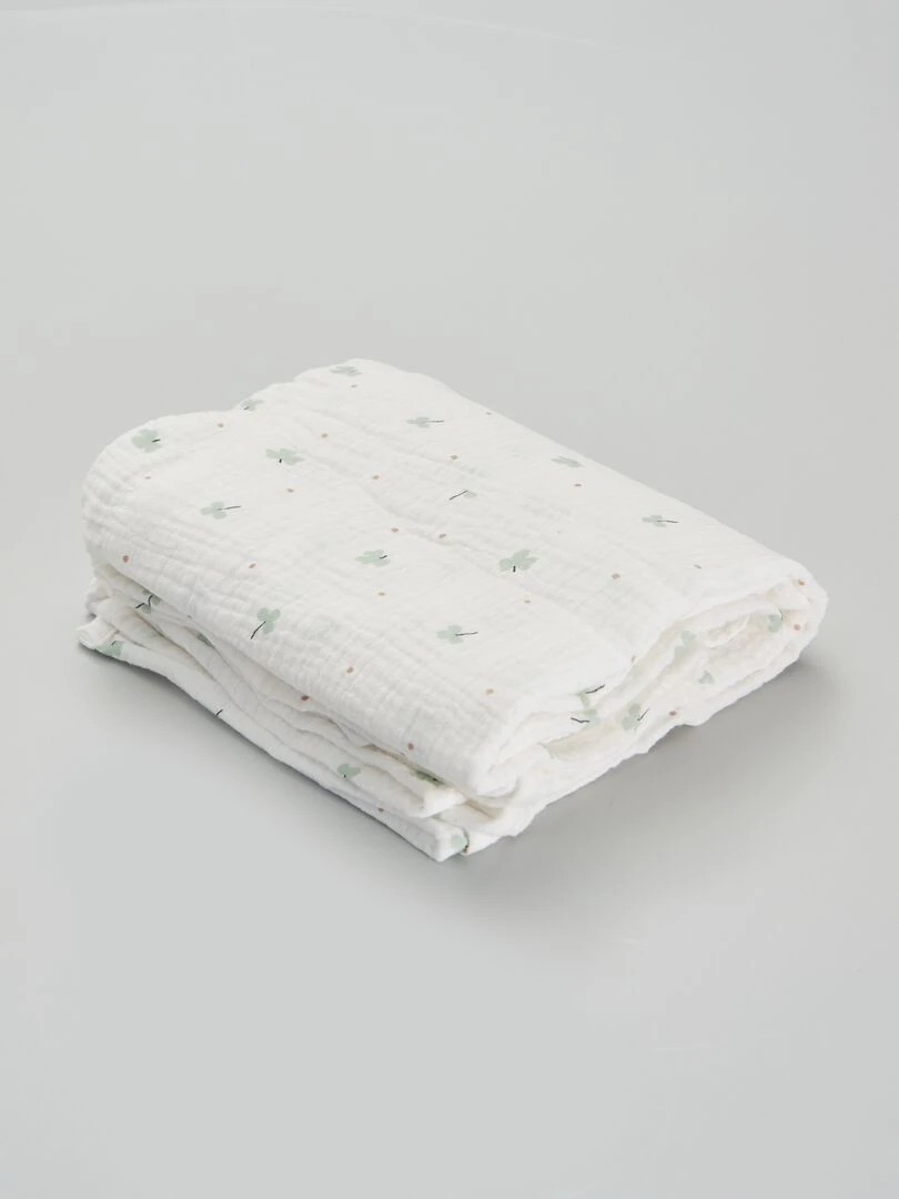 Lange en tissu gaufré Blanc