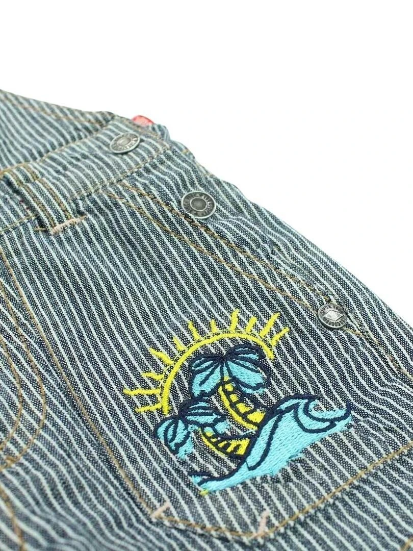 Lee Cooper   Ensemble T shirt short salopette bébé garçon Imprimé Logo   Blanc