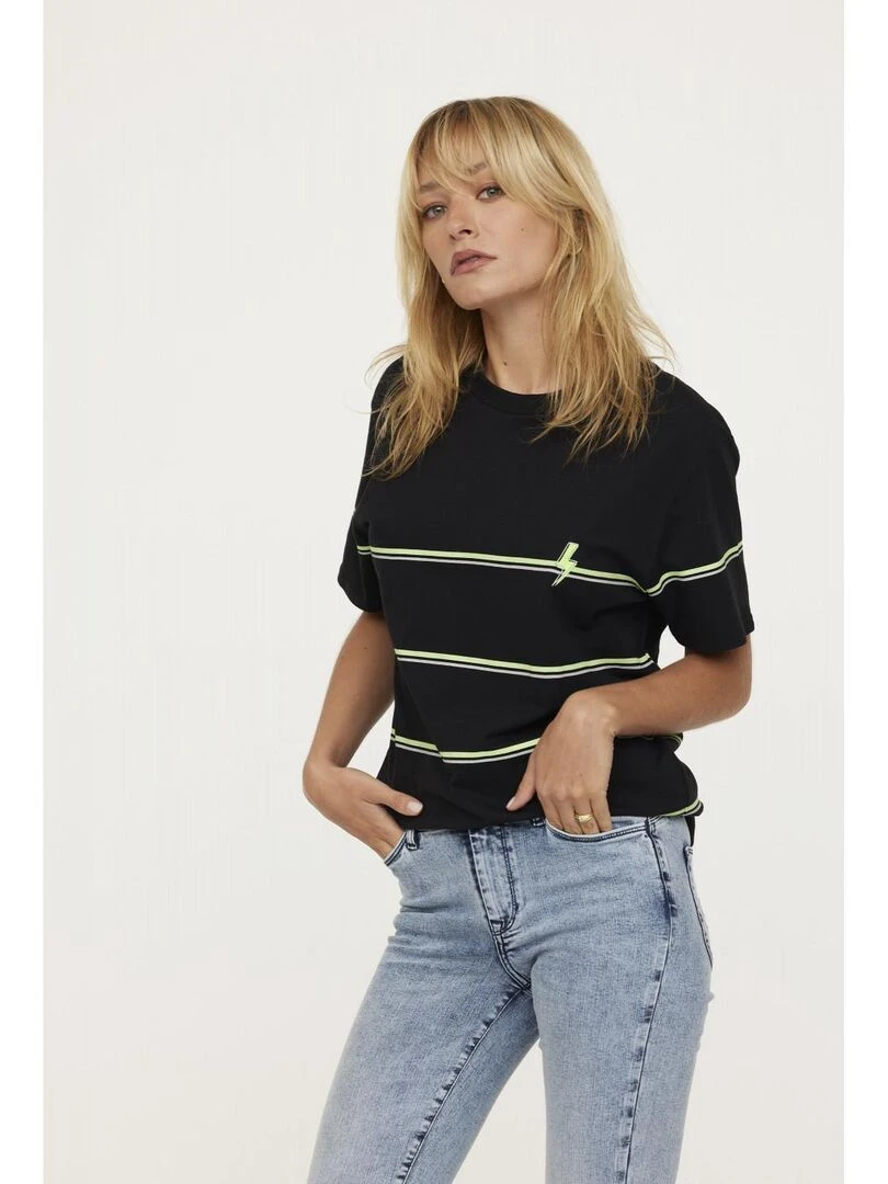 Lee Cooper   T shirt manches courtes coton regular AMARO   Noir