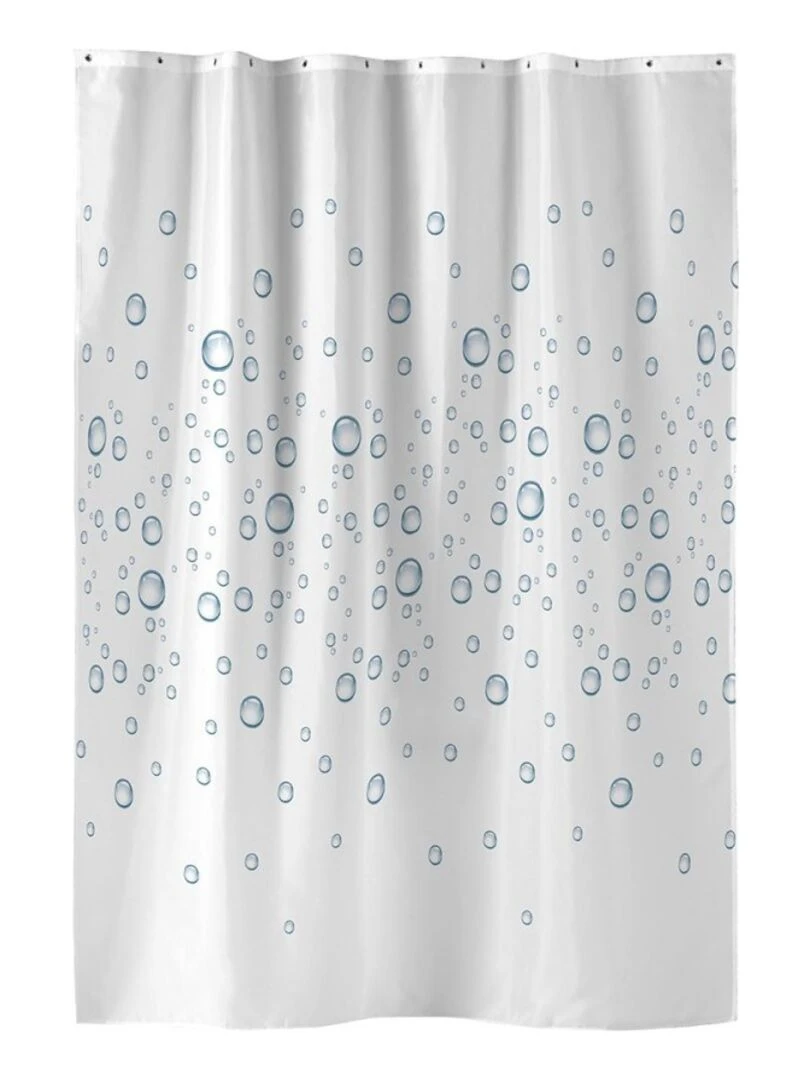 Rideau de douche polyester 180x200 Bubble Bleu