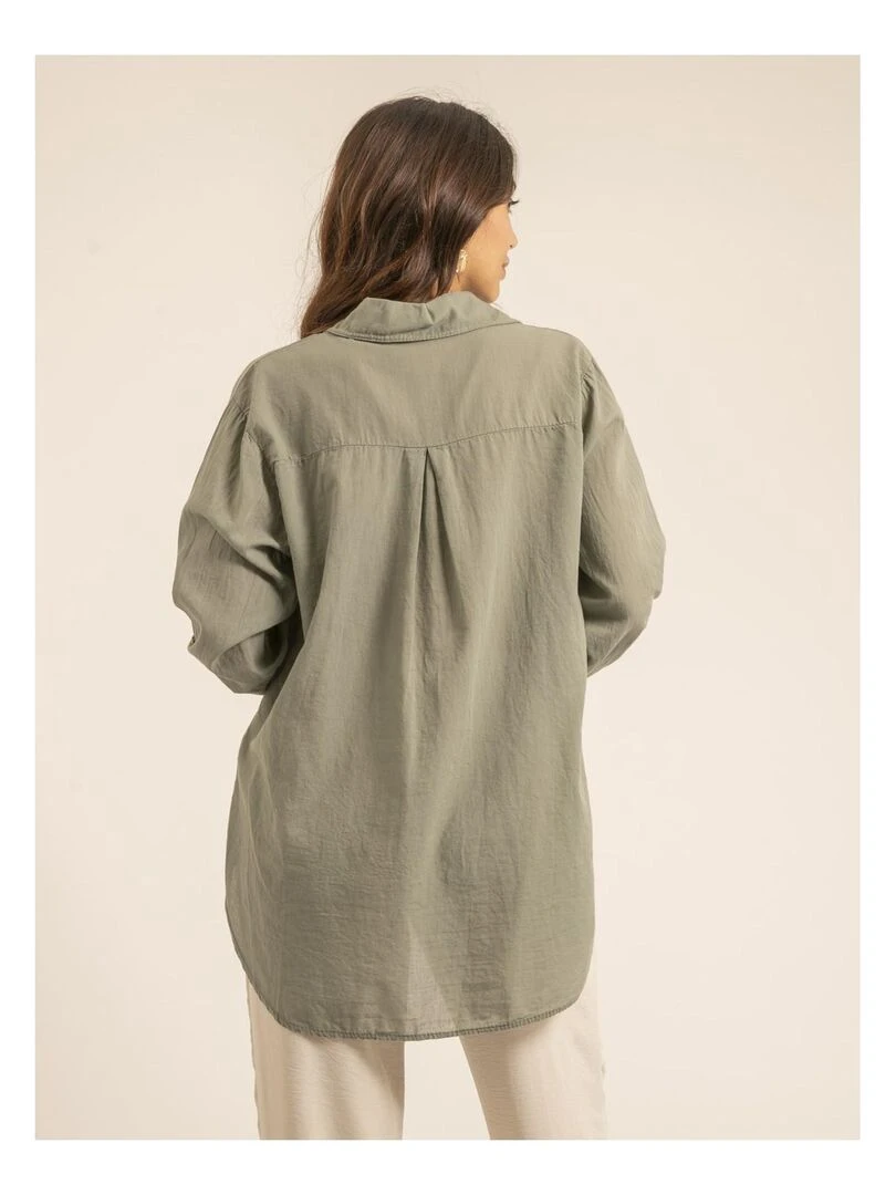 Chemise manches longues coton ORINE Kaki