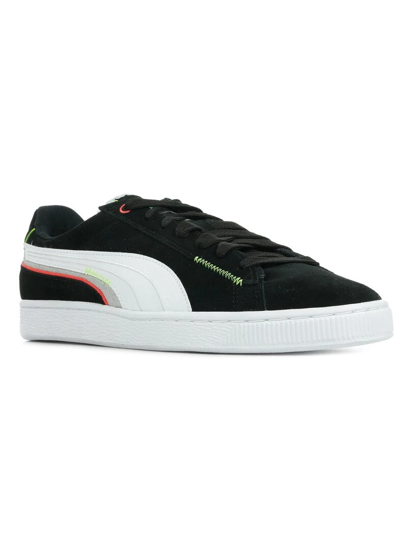 Baskets Suede Displaced Noir Blanc