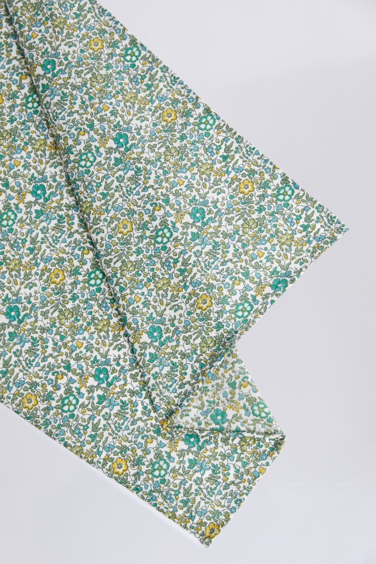 Sage Ditsy Pocket Square Made with Liberty Fabric Buy Online at Moss