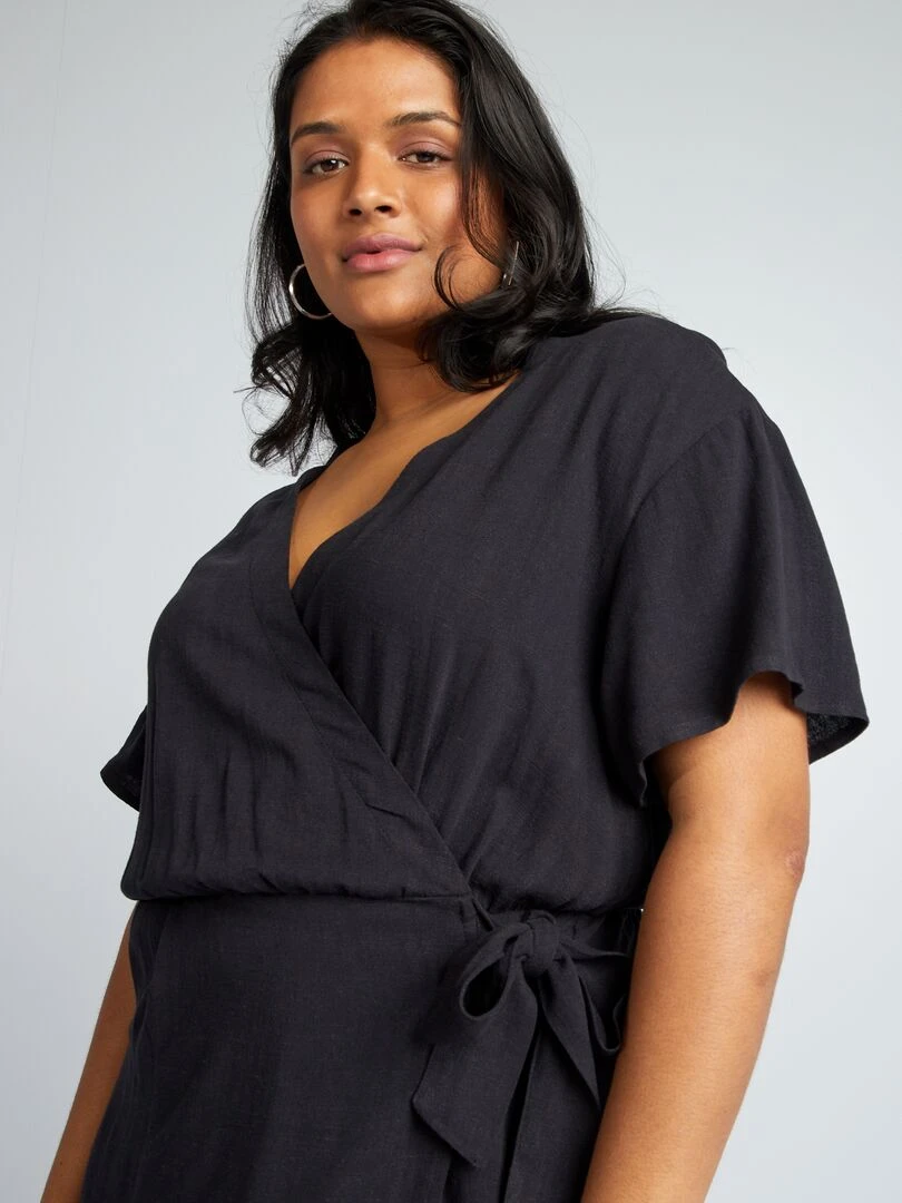 Robe coupe portefeuille   noir