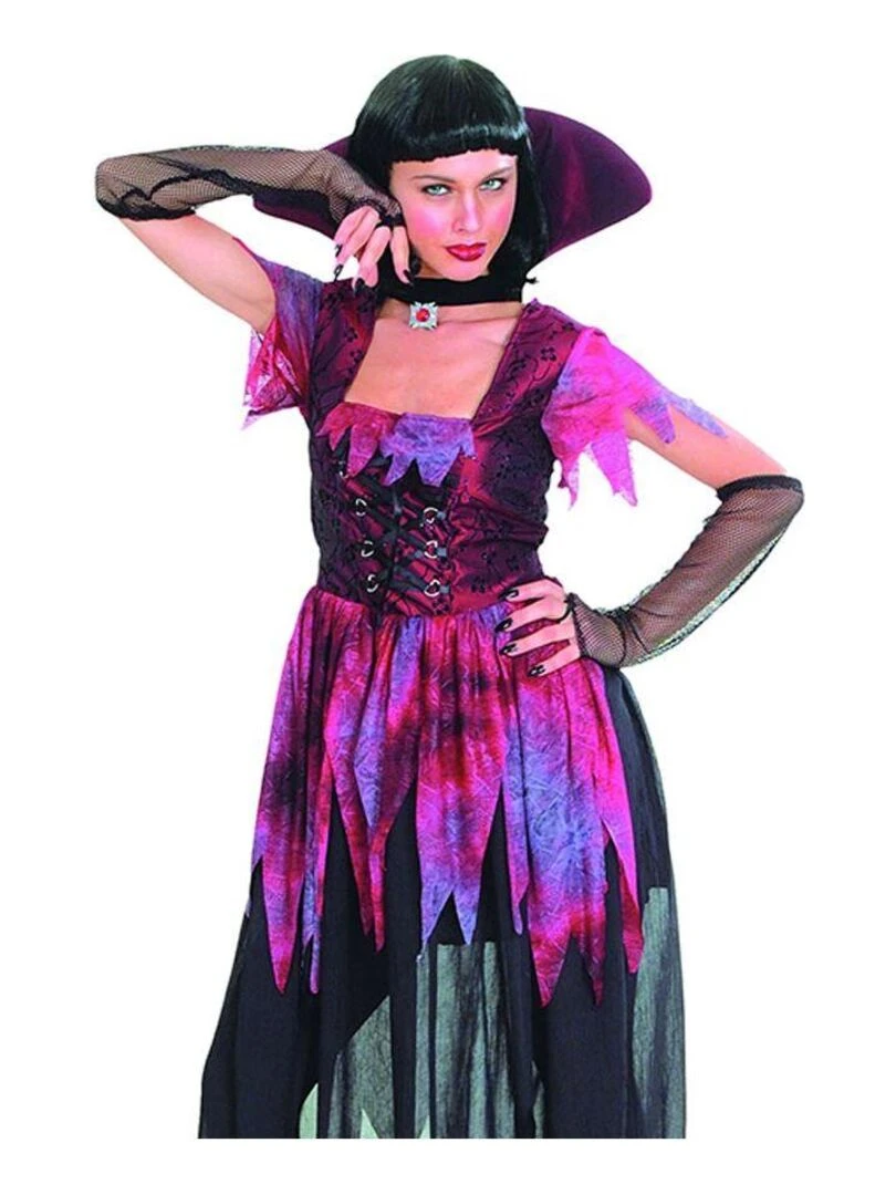 Déguisement Vampire rose et noir Femme Halloween Luxe   Noir Noir