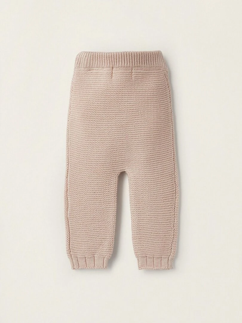 Pantalon en Maille pour Nouveau Né manches longues ATLANTIC COMPANY Rose clair