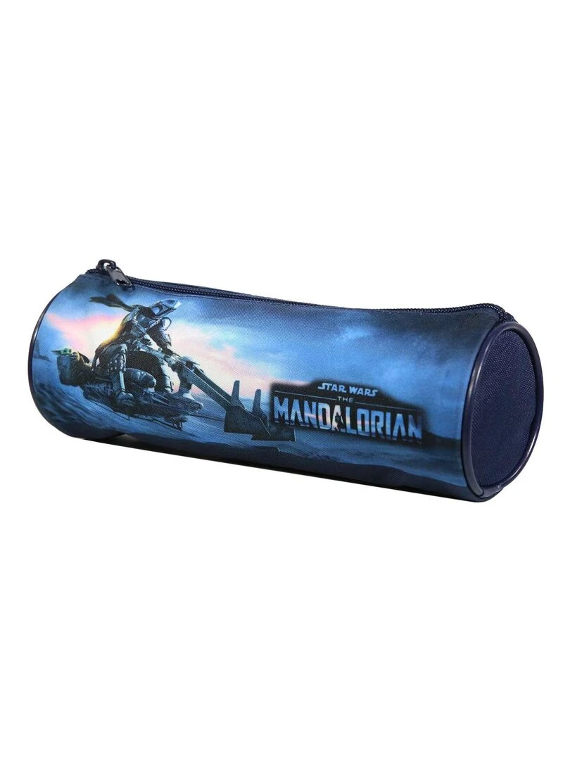 BAGTROTTER Trousse scolaire ronde Disney Star Wars / The Mandalorian Bleue Bleu