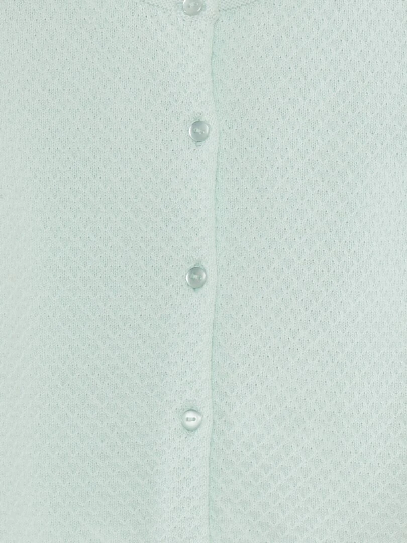 Gilet en point mousse   Vert
