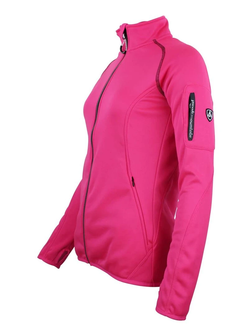 Blouson polarshell femme AMARO   Rose fushia