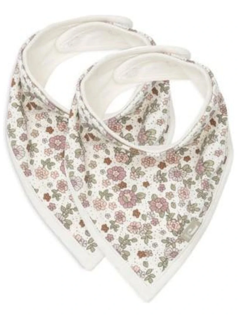 Bavoir Bandana Fleurs Retro (2pcs) Jollein Multicolore