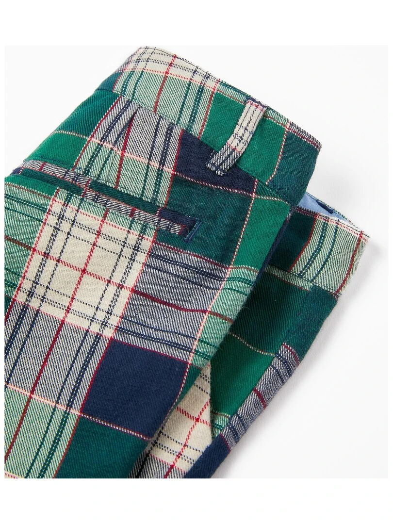 Shorts en coton à carreaux pour garçon 'You&Me'  NOËL   Vert