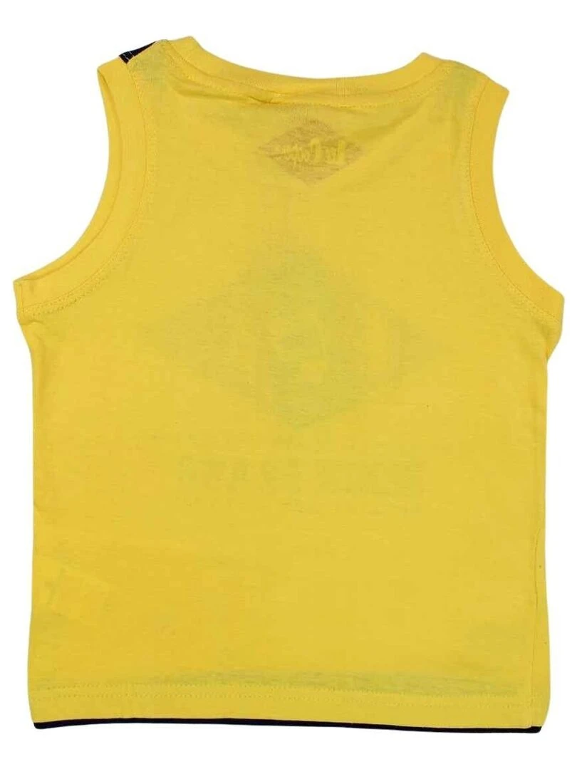 Lee Cooper T shirt garçon imprimé logo en coton Jaune
