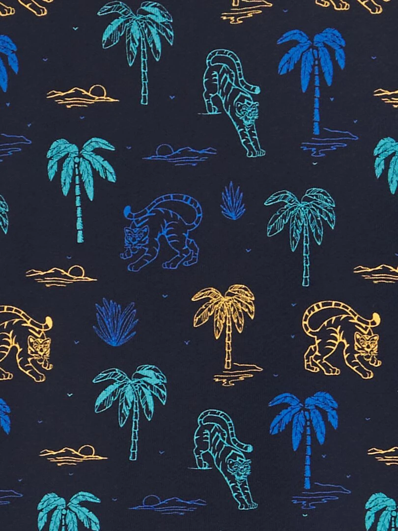 Sweat imprimé en french terry   Bleu marine