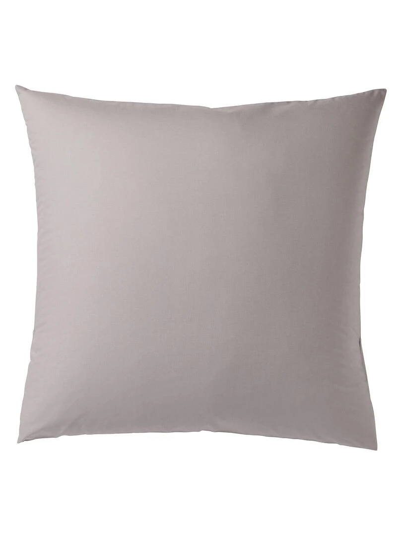 Set de 2 taies d'oreiller en percale de coton Gris clair