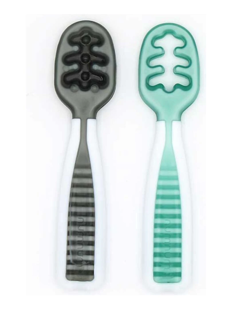 Lot de 2 pré cuillères Gris et vert Multicolore