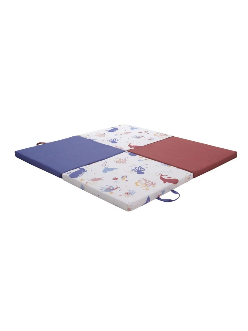 Tinéo Tapis D'éveil Trésors De L'océan 120x120x4cm bleu marine