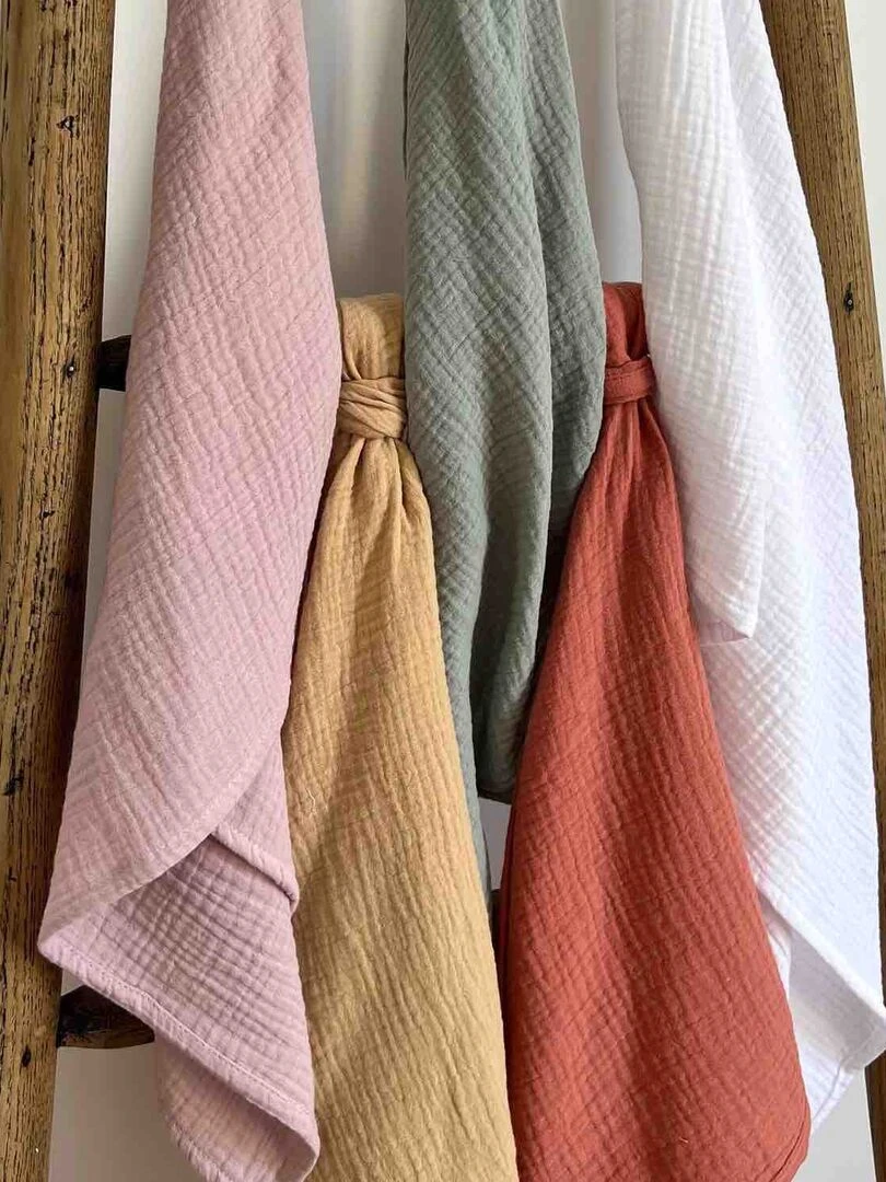 Maxi lange en gaze de coton  Jeanne   Marron clair