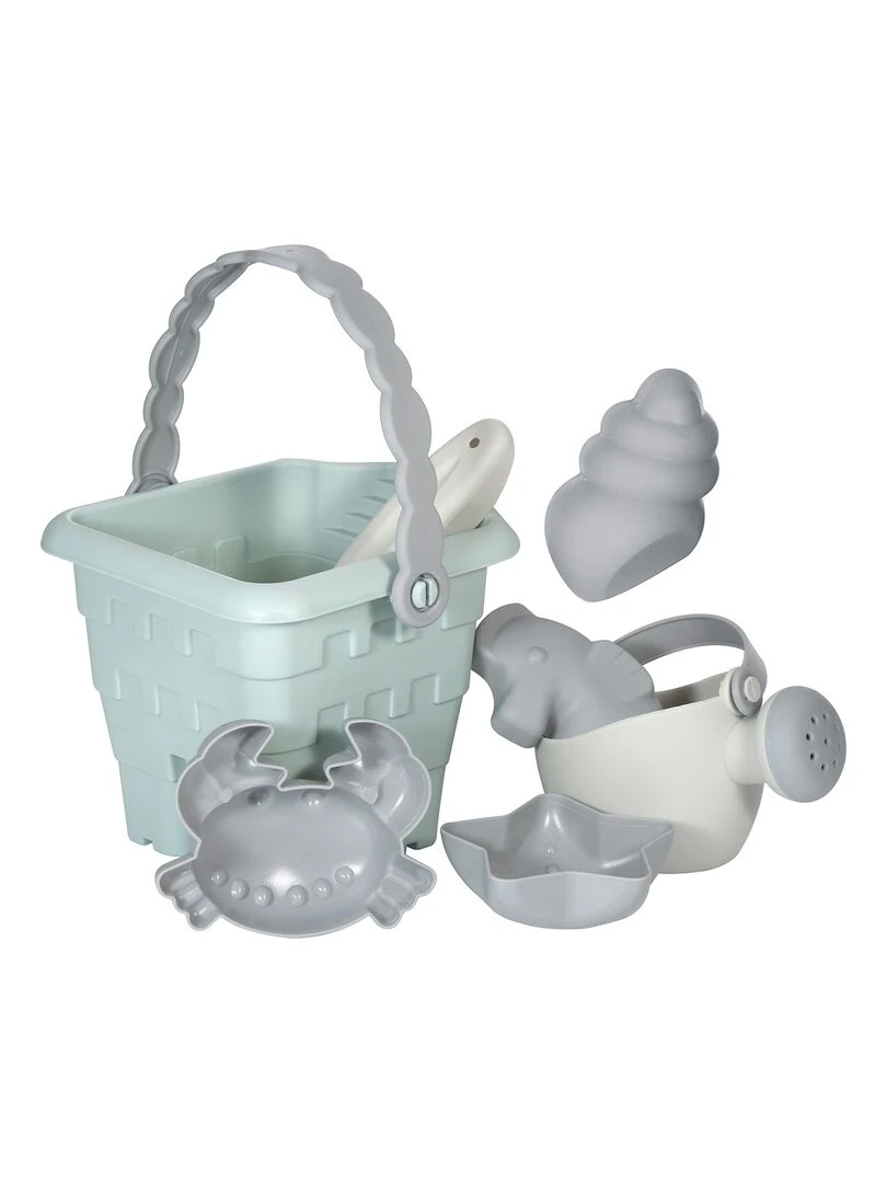 Kit de jouets de sable pour bébé 6 pièces Tilda Gris Multicolore