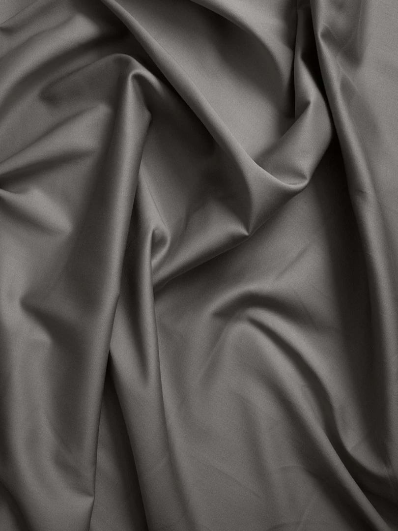 Blanc Avenue Housse De Couette Satin De Coton Gris
