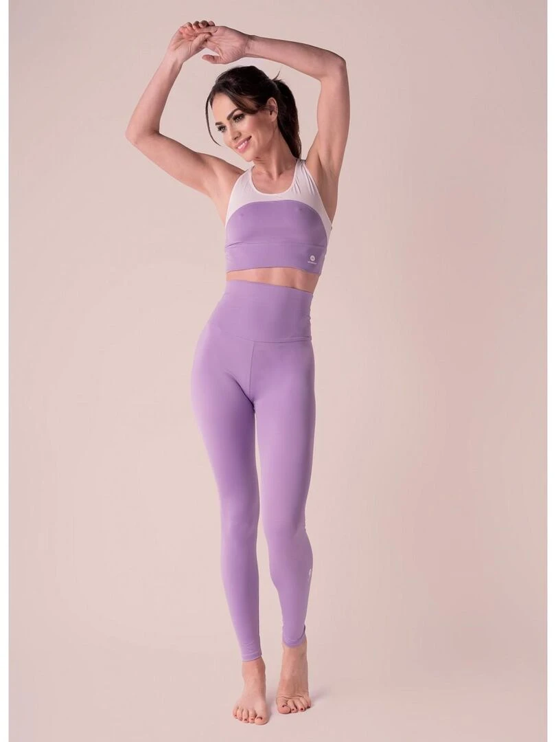 Legging Femme Fitness Taille haute Natura Violet clair