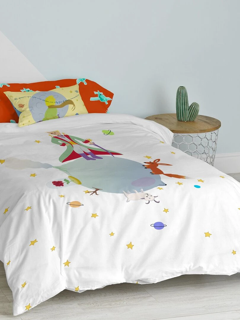 Parure housse de couette 2 pièces Le petit prince "Happyfriday"   Blanc