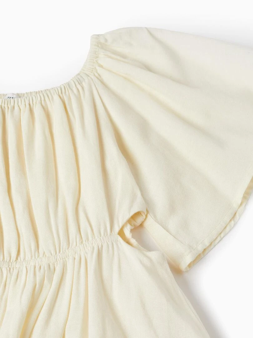 Robe avec Effet Épaules Découvertes pour Fille manches courtes MATISSE   Blanc
