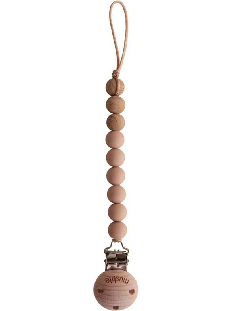 Attache sucette Eva Pale Taupe Marron