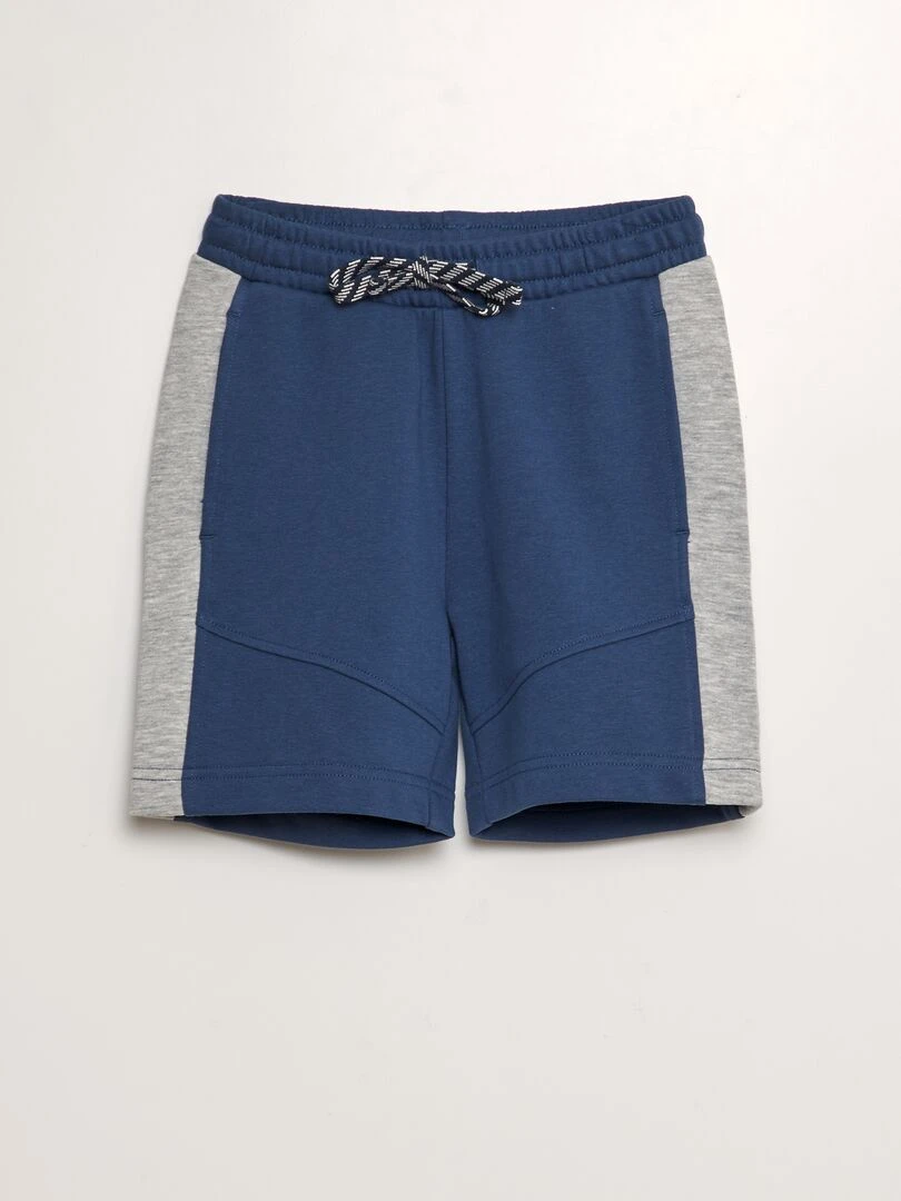 Bermuda de sport bicolore Bleu