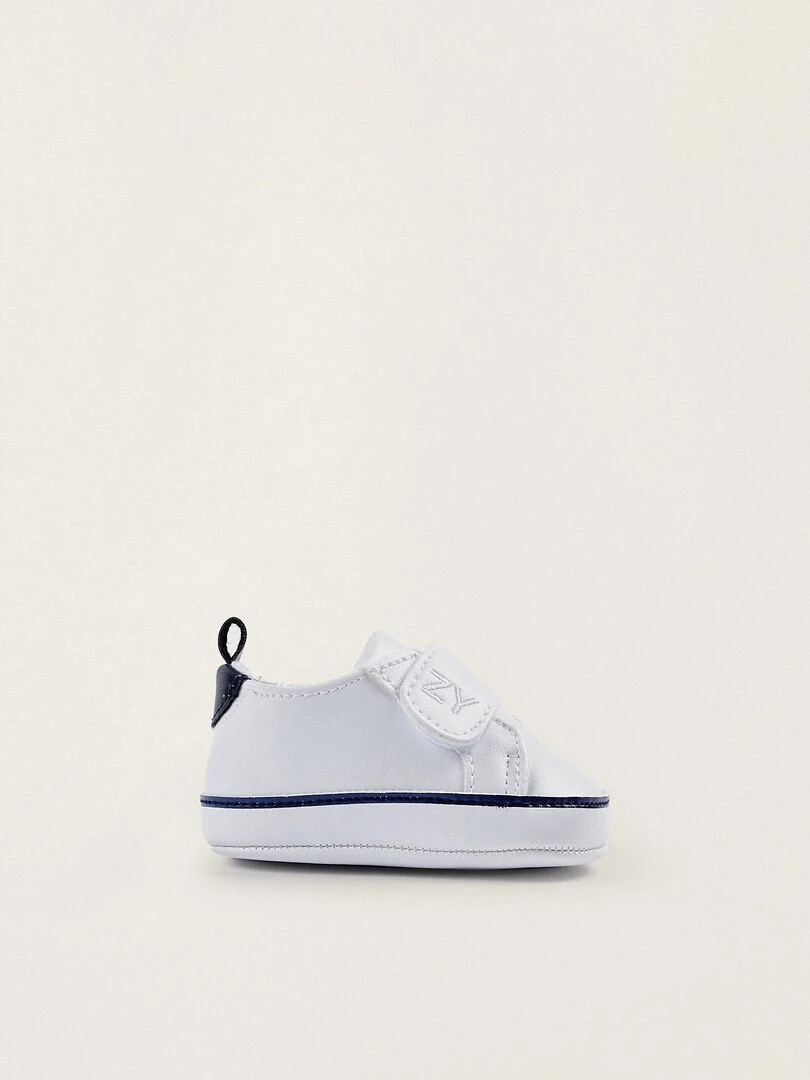 Baskets en cuir synthétique pour nouveau né  NATURE TAKEOVER   Blanc