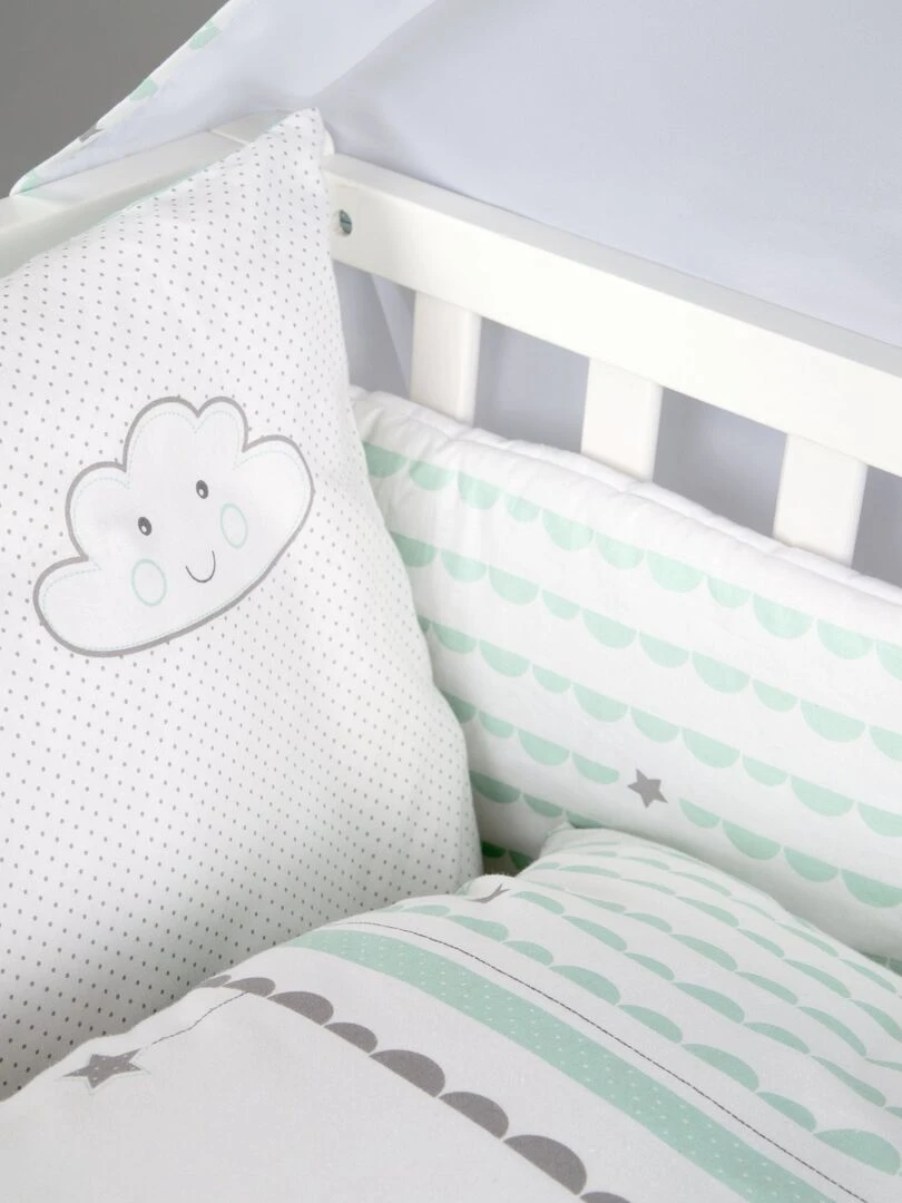 ROBA Lit Cododo Happy Cloud 60 x 120 cm + Équipement Complet   Blanc