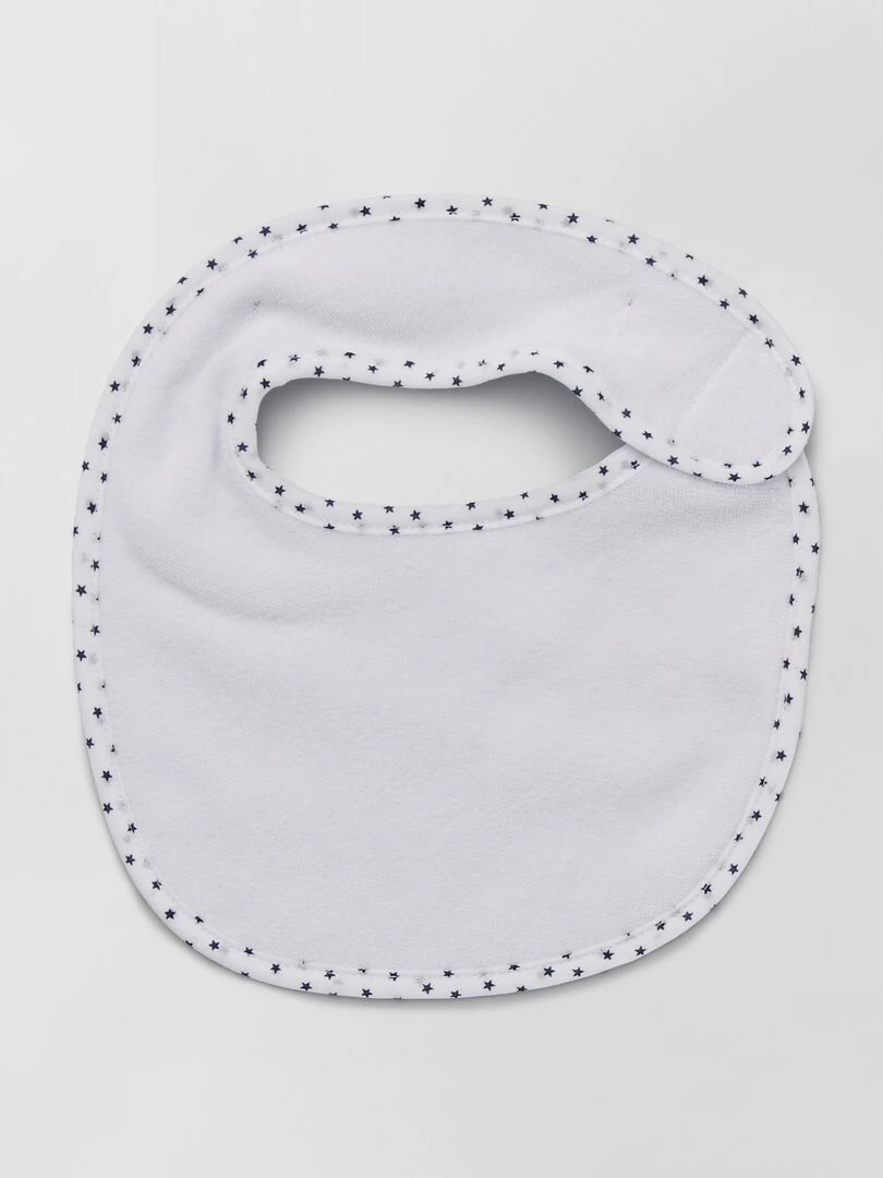 Lot de 7 bavoirs éponge à scratch   Bleu marine