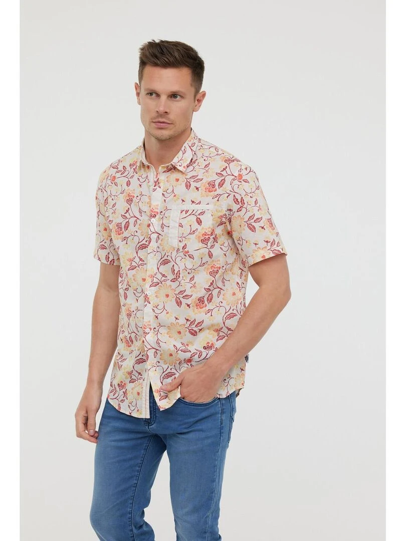 Lee Cooper Chemise manches courtes coton regular DAMYK MC Rose clair