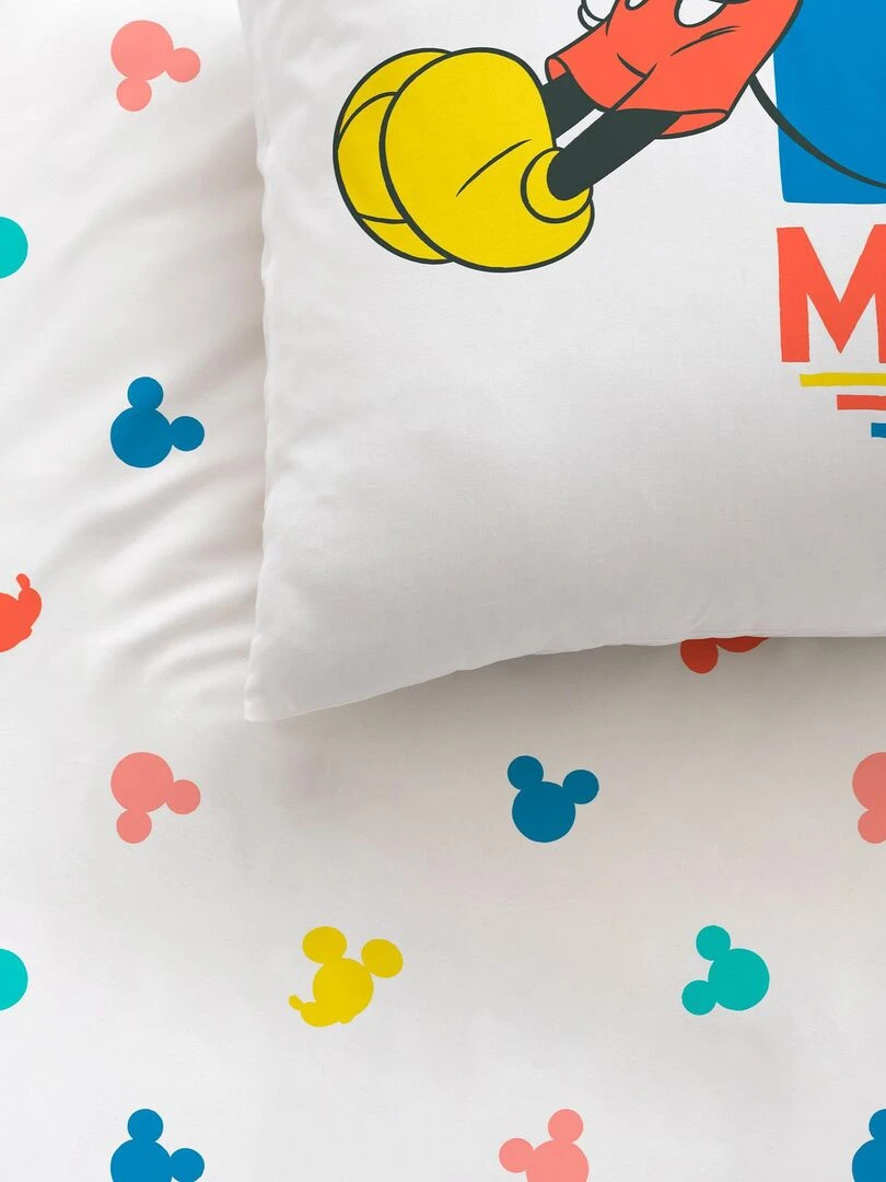Parure de lit imprimée 100% coton DISNEY HOME MICKEY GOOD DAYS Bleu