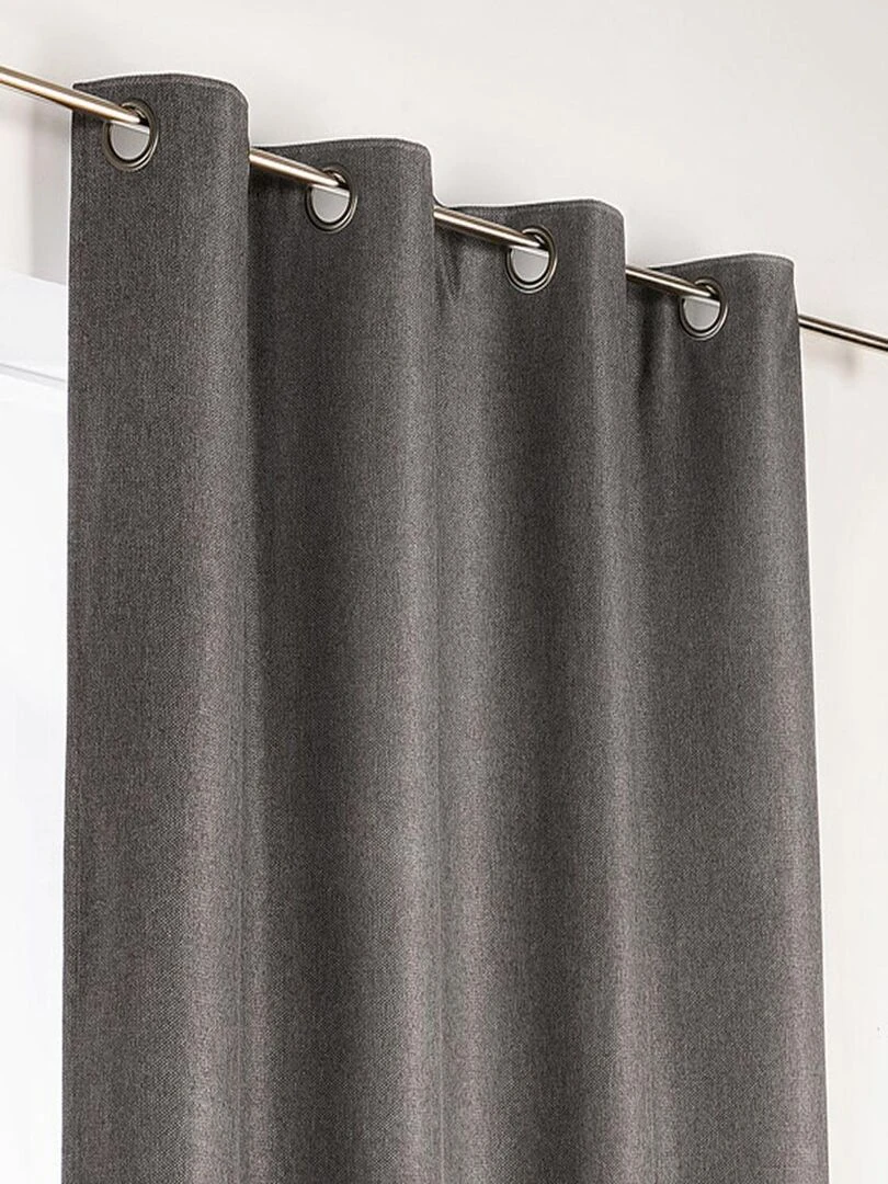 Rideau d'ameublement 100% occultant gris anthracite