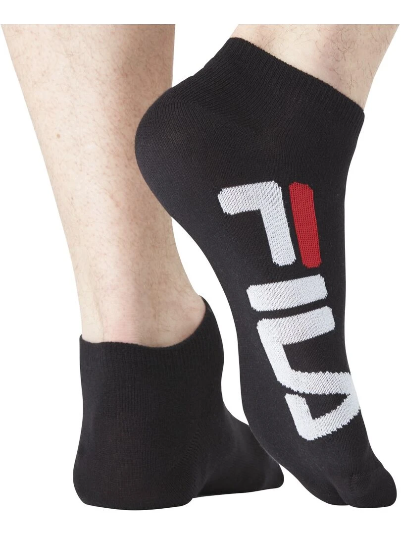 Lot de 12 Paires de Chaussettes socquettes homme Fila   Noir Blanc