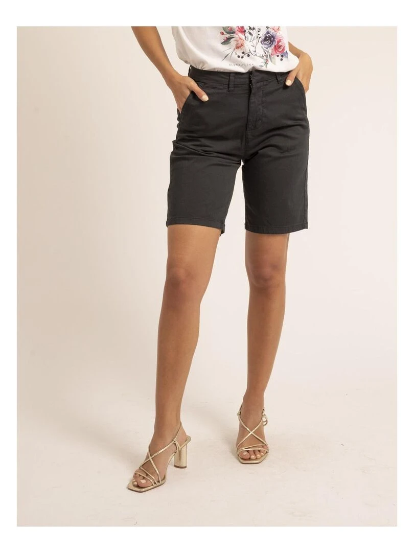 Bermuda chino slim XILAMA Bleu marine