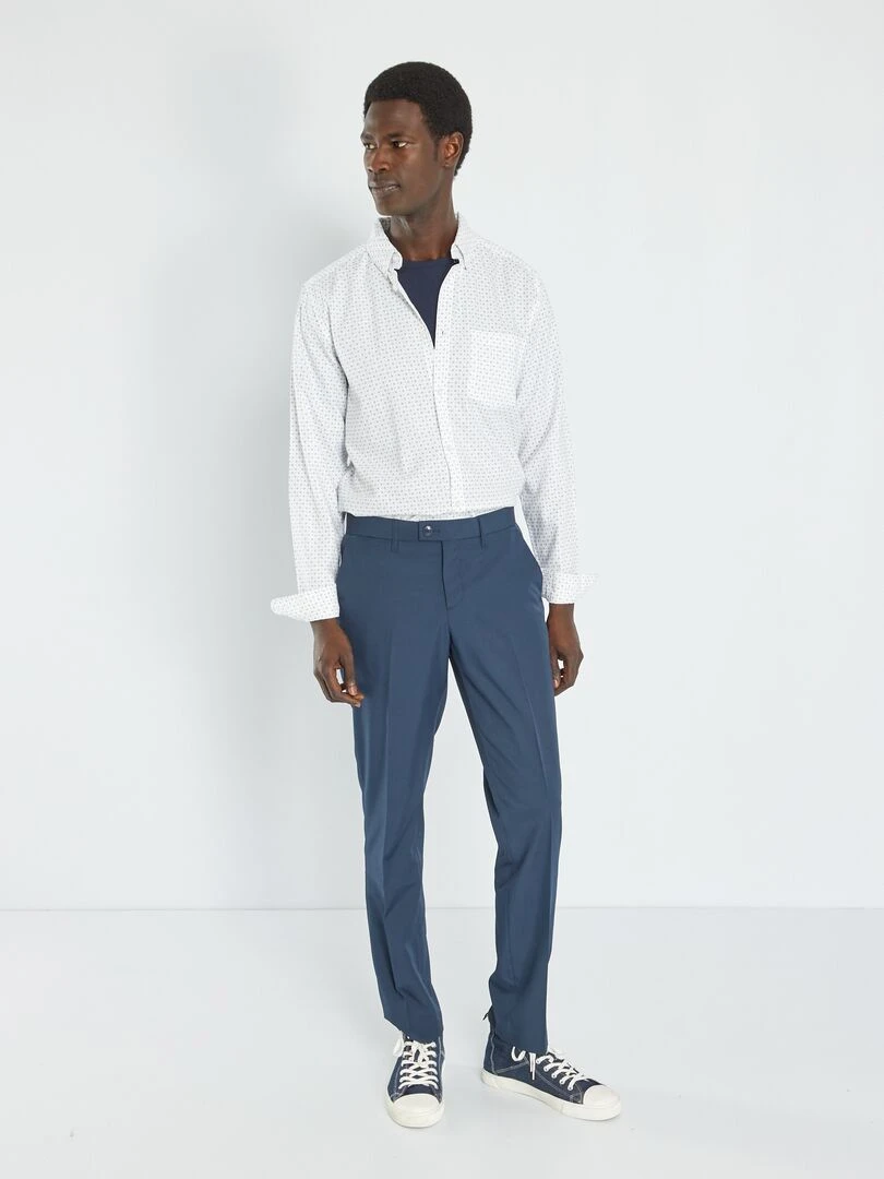 Pantalon de costume slim Bleu marine
