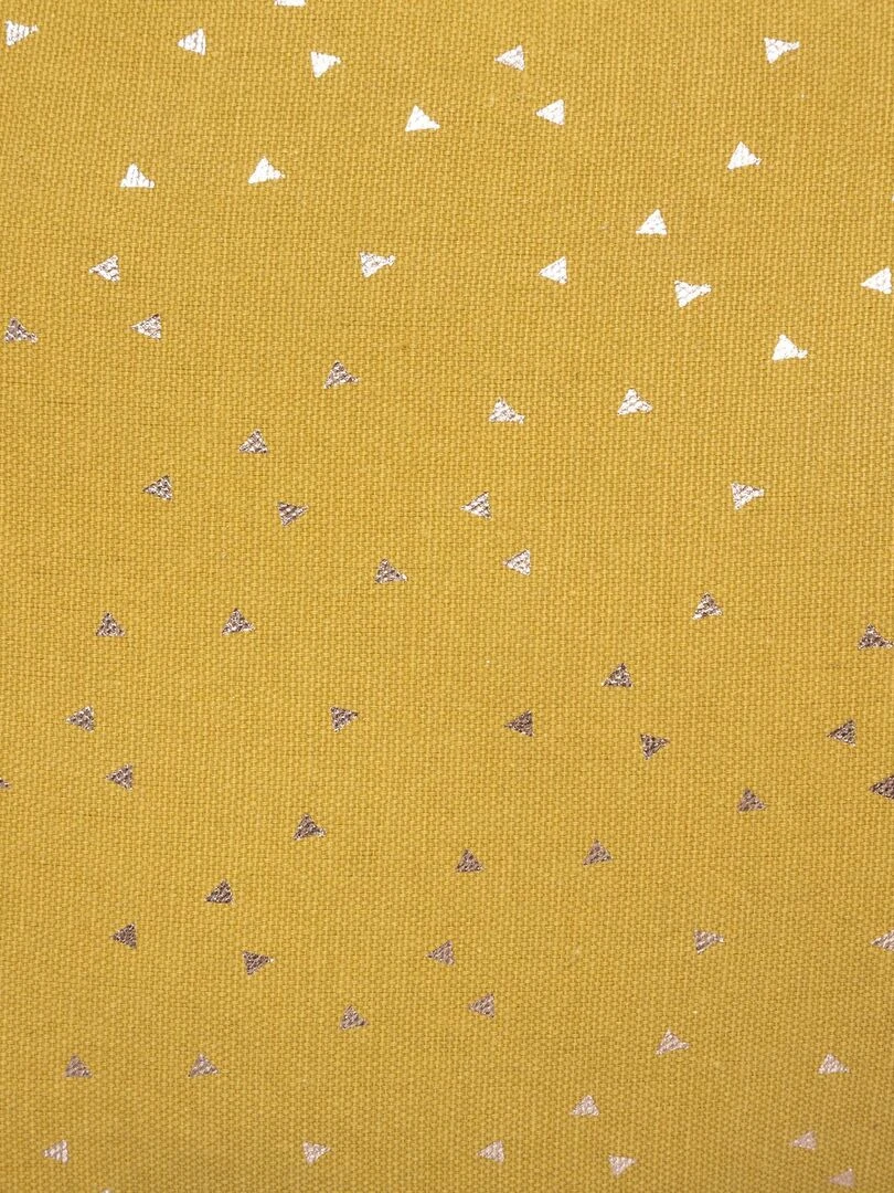 Coussin étoile à motifs métallisés   Jaune