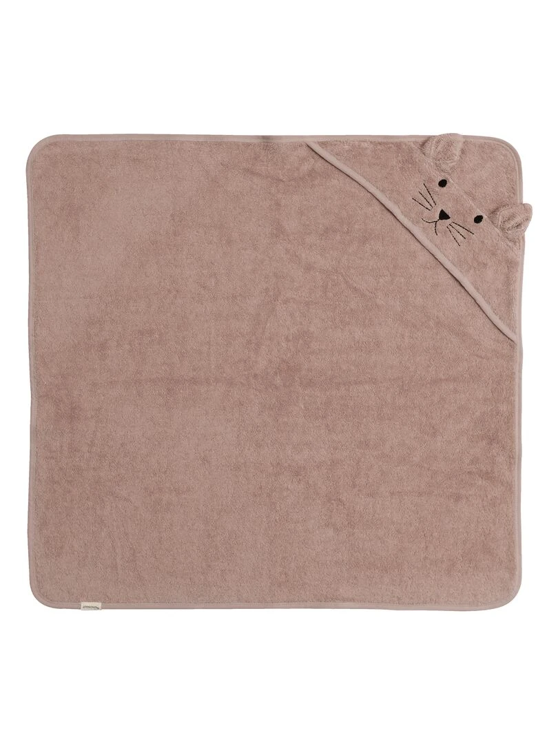 Serviette à capuche lapin Rose
