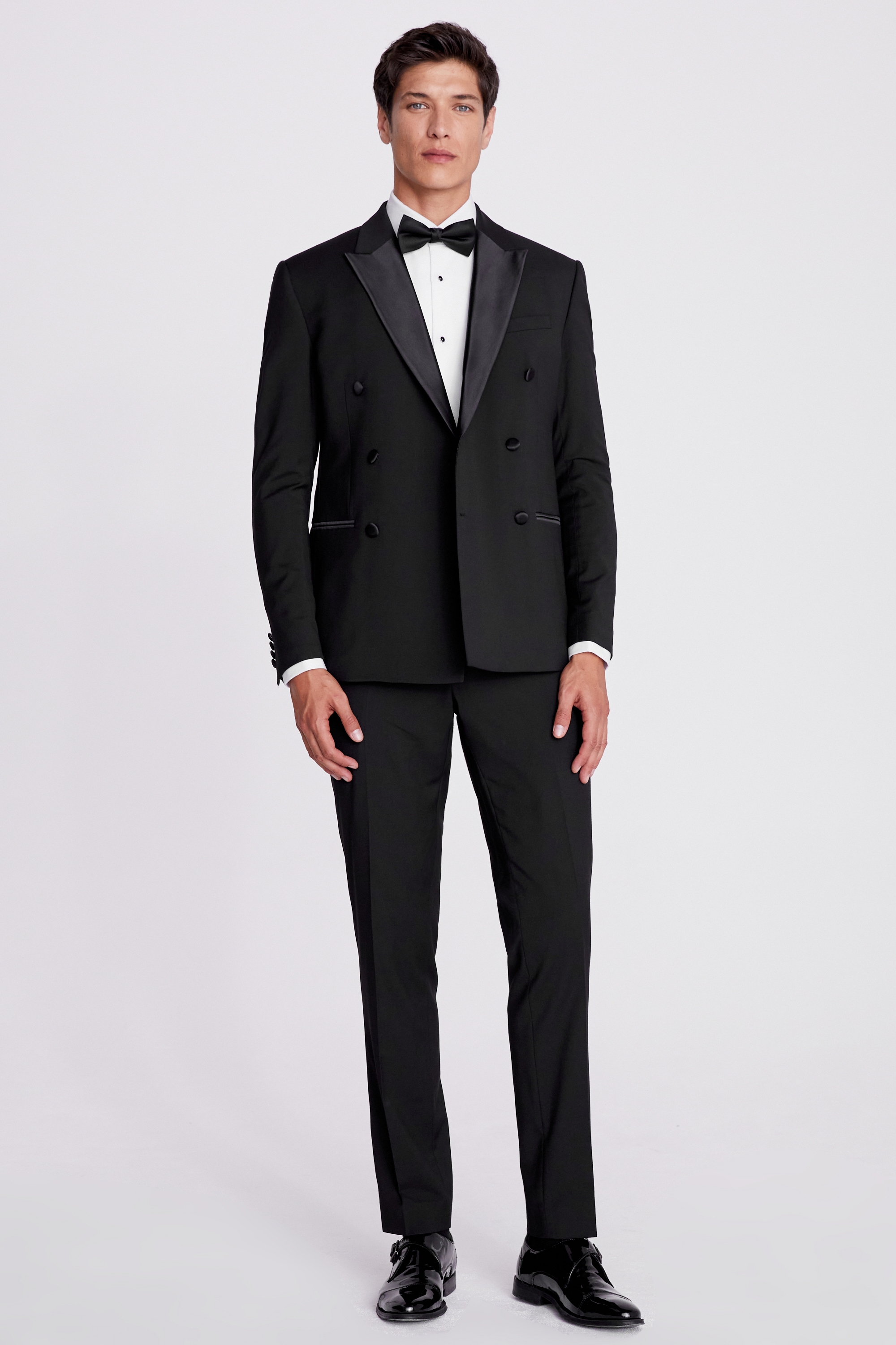 Slim Fit Black Notch Lapel Tuxedo Jacket   Buy Online at Moss