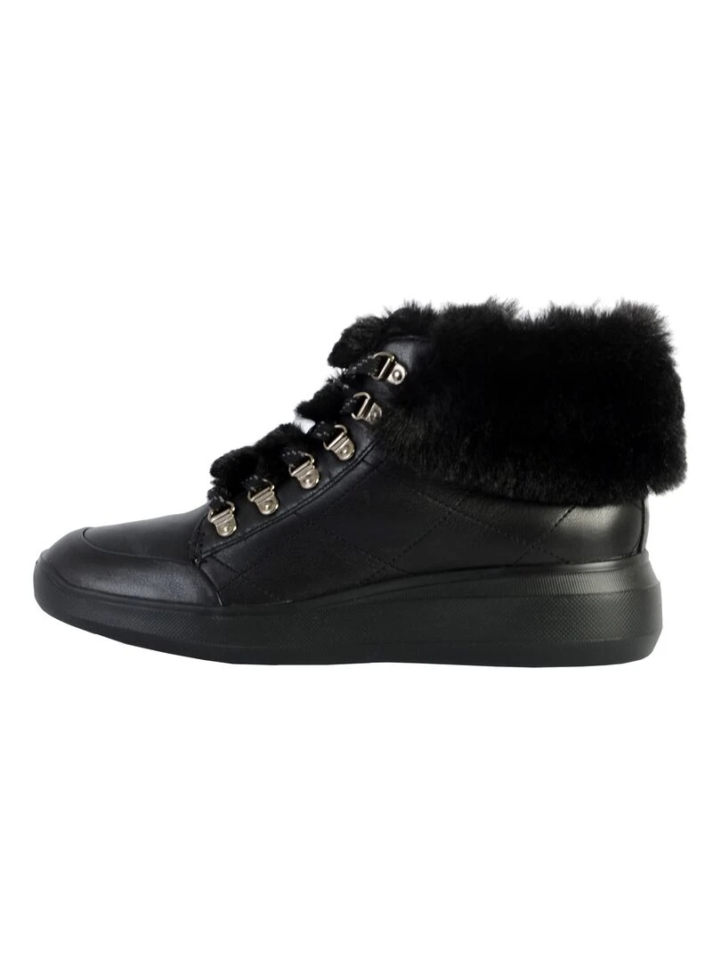Basket Montante Geox D Rubidia C Nappa+ Synt.Fur Noir