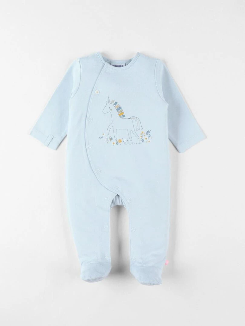 Pyjama 1 pièce licorne en jersey Noukie's Bleu
