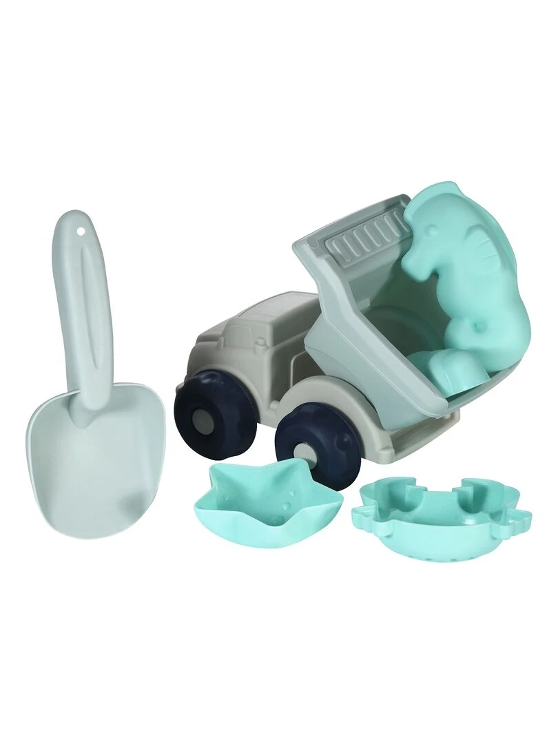 Kit de jouets de sable pour bébé 6 pièces  Theo   Gris Bleu ciel Gris
