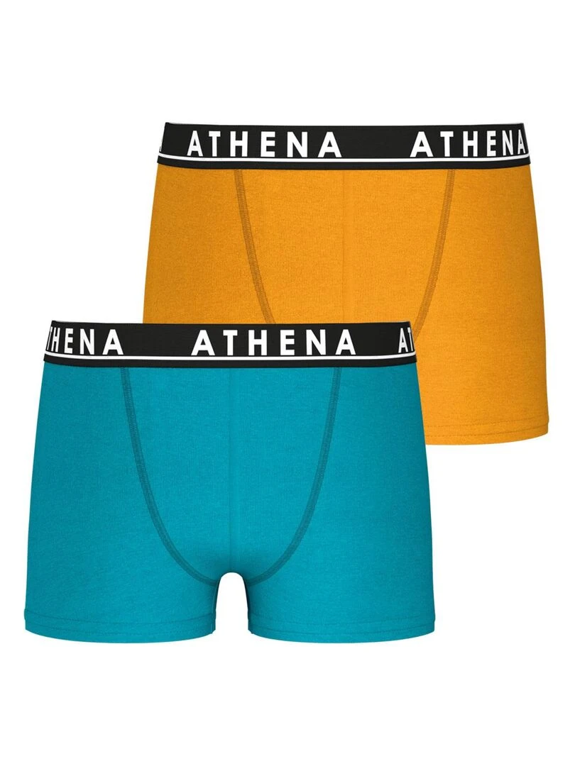 Lot de 2 boxers garçon Citypack Easy Color Bleu Orange